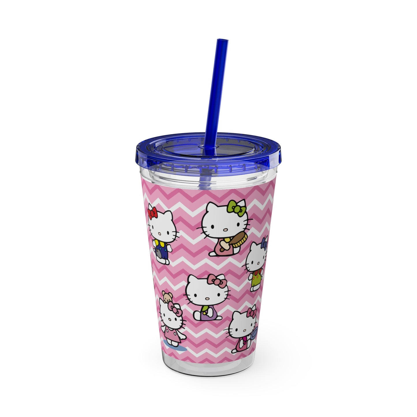 Hello Kitty Playtime Collage Sunsplash Tumbler with Straw