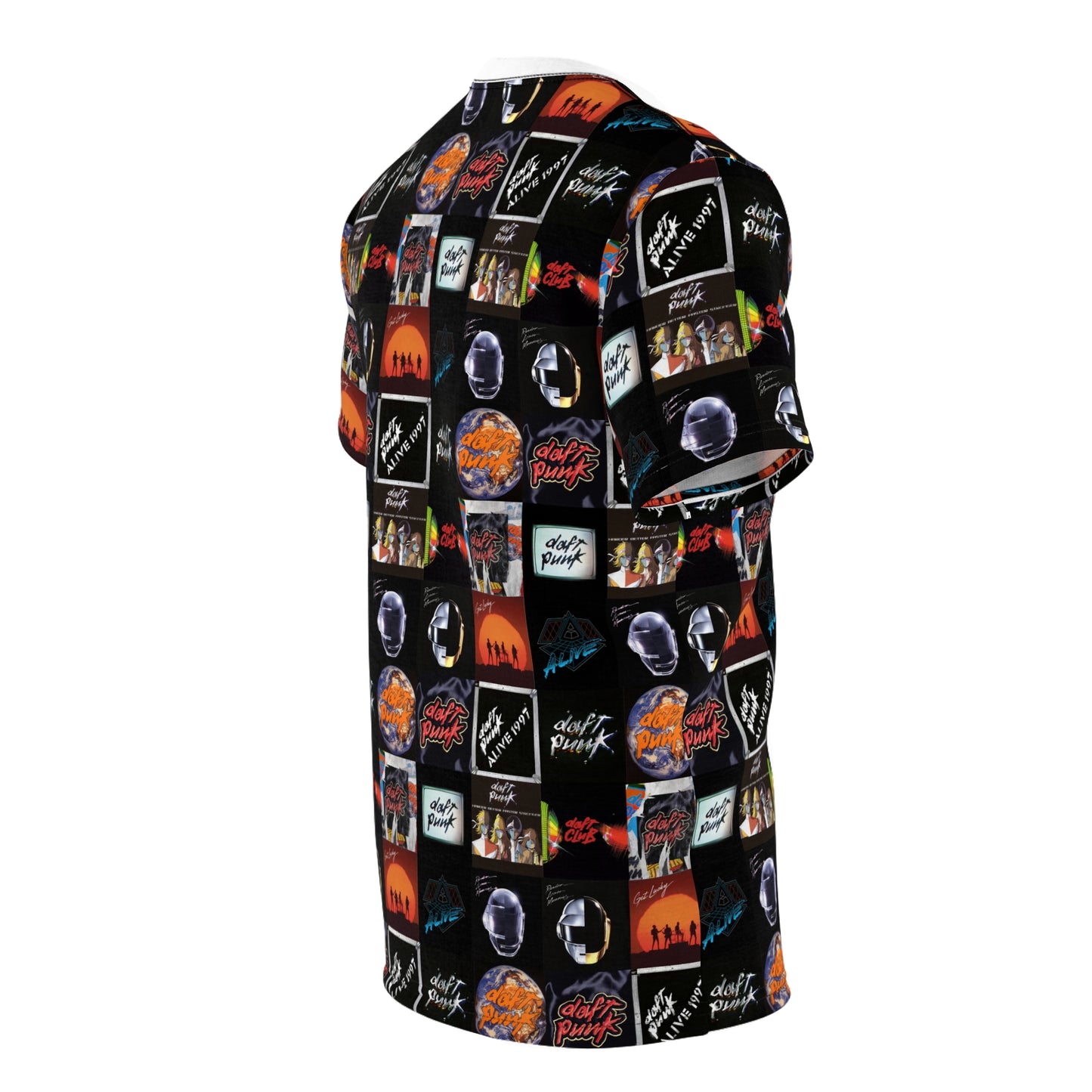 Daft Punk Album Cover Art Collage Unisex Tee Shirt