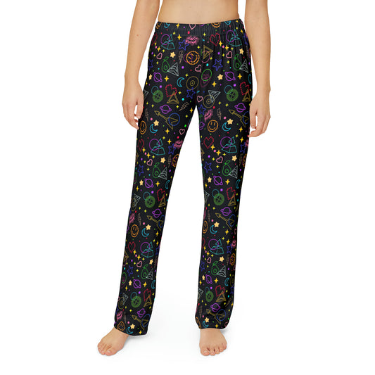 Daft Punk Arcade Carpet Pattern Kids Pajama Pants