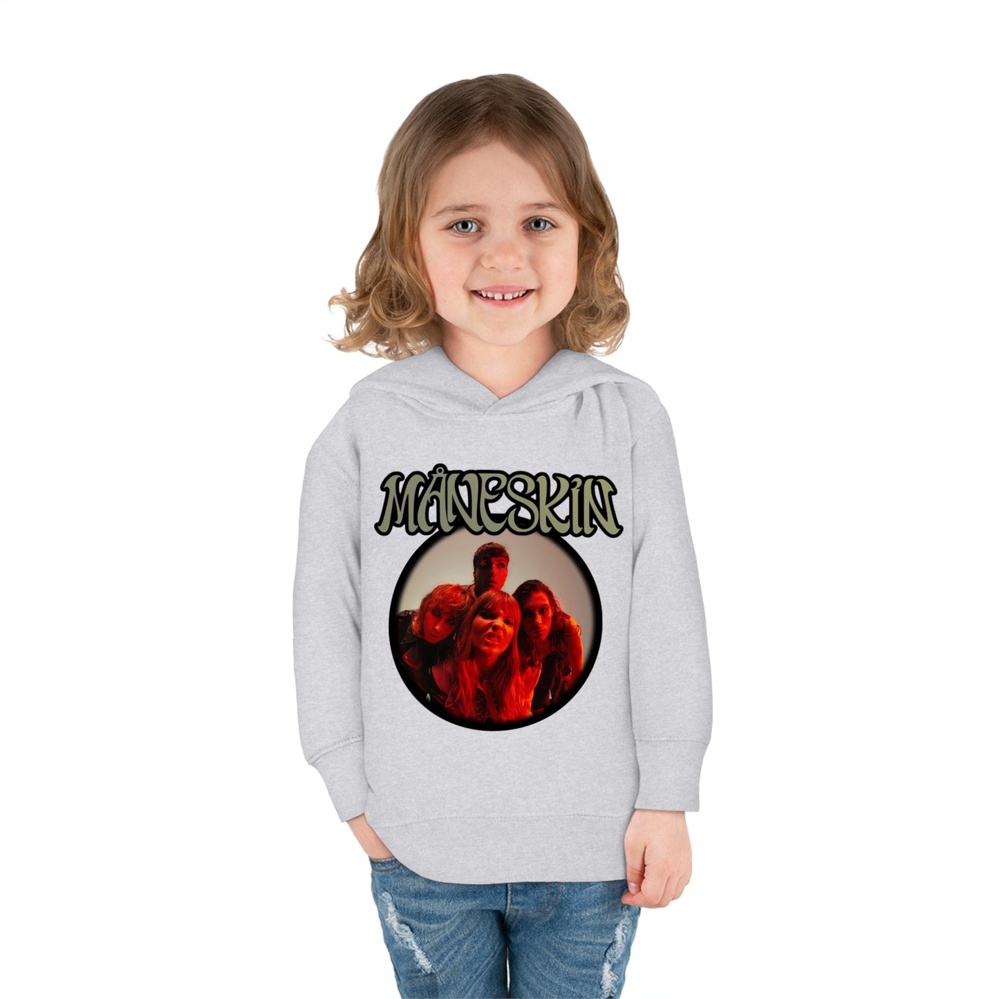 Måneskin Circular Group Photo Toddler Pullover Fleece Hoodie