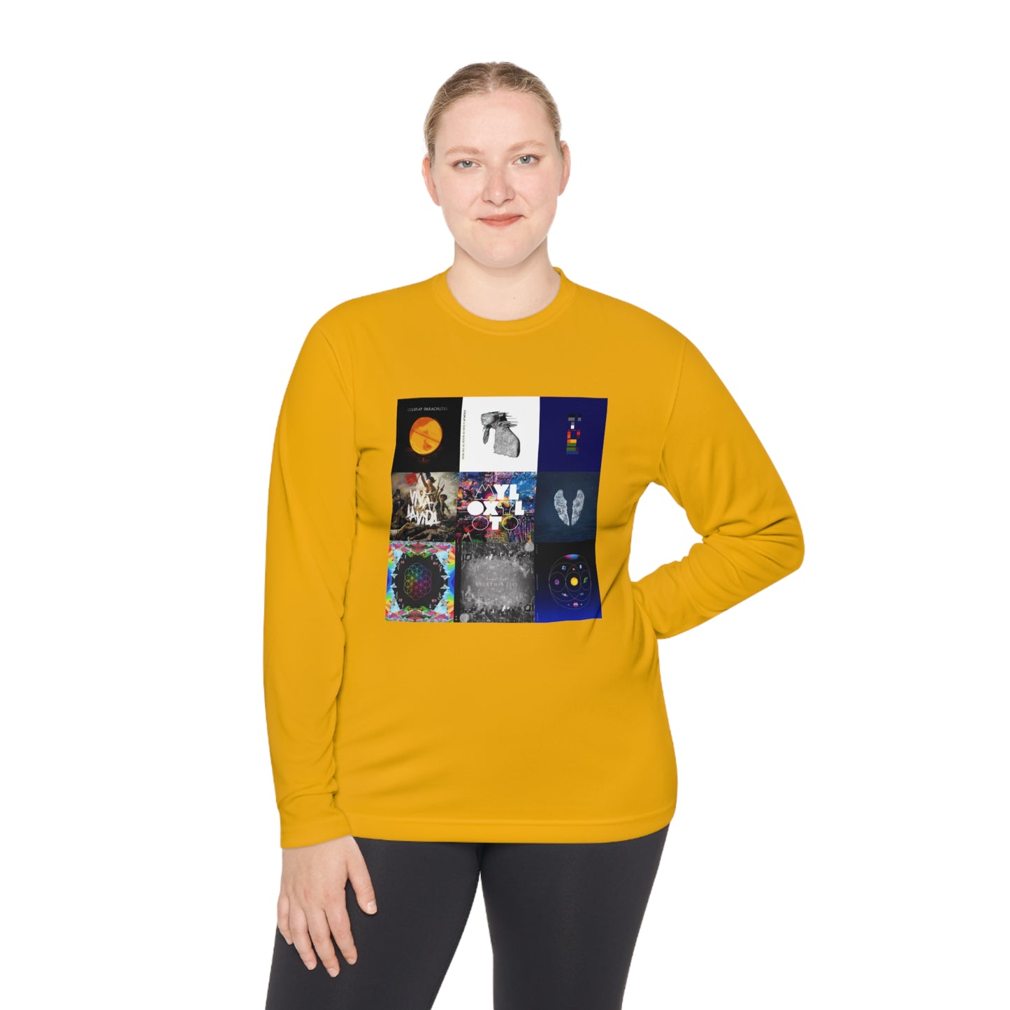 Colplay Album Cover Collage Unisex Lightweight Long Sleeve Tee