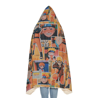 Naruto Uzumaki Sunflower Blaze Collage Snuggle Blanket