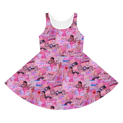 Ariana Grande Purple Vibes Collage Girls' Sleeveless Sundress