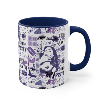 Olivia Rodrigo Guts Tour Collage Accent Coffee Mug, 11oz