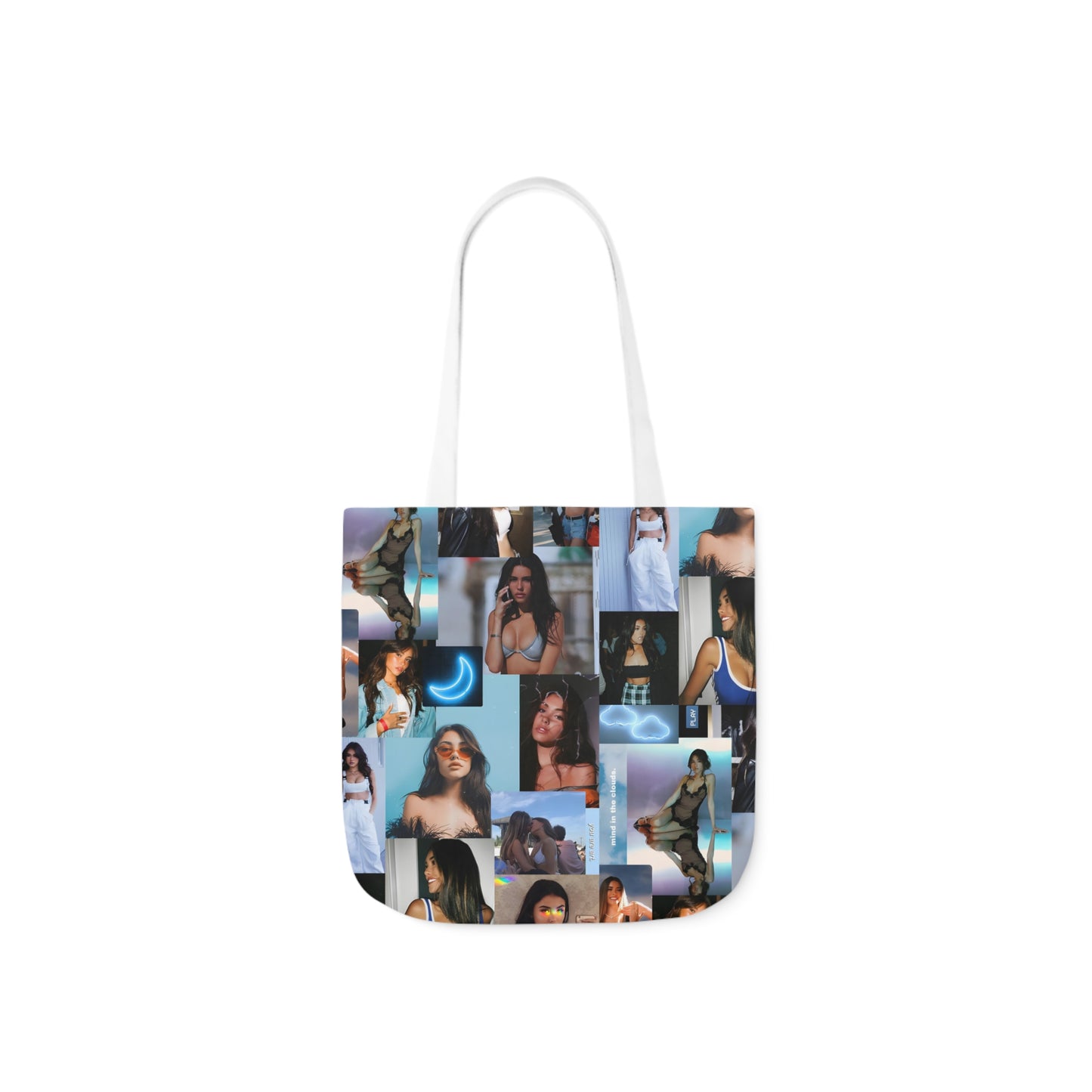 Madison Beer Mind In The Clouds Collage Polyester Canvas Tote Bag