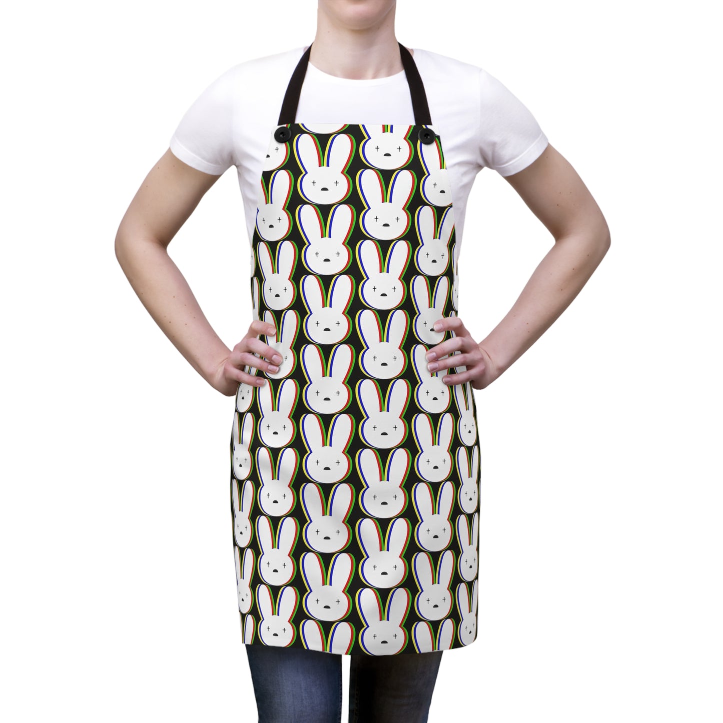 Bad Bunny Logo Pattern Apron