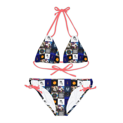 Coldplay Album Cover Collage Strappy Bikini Set