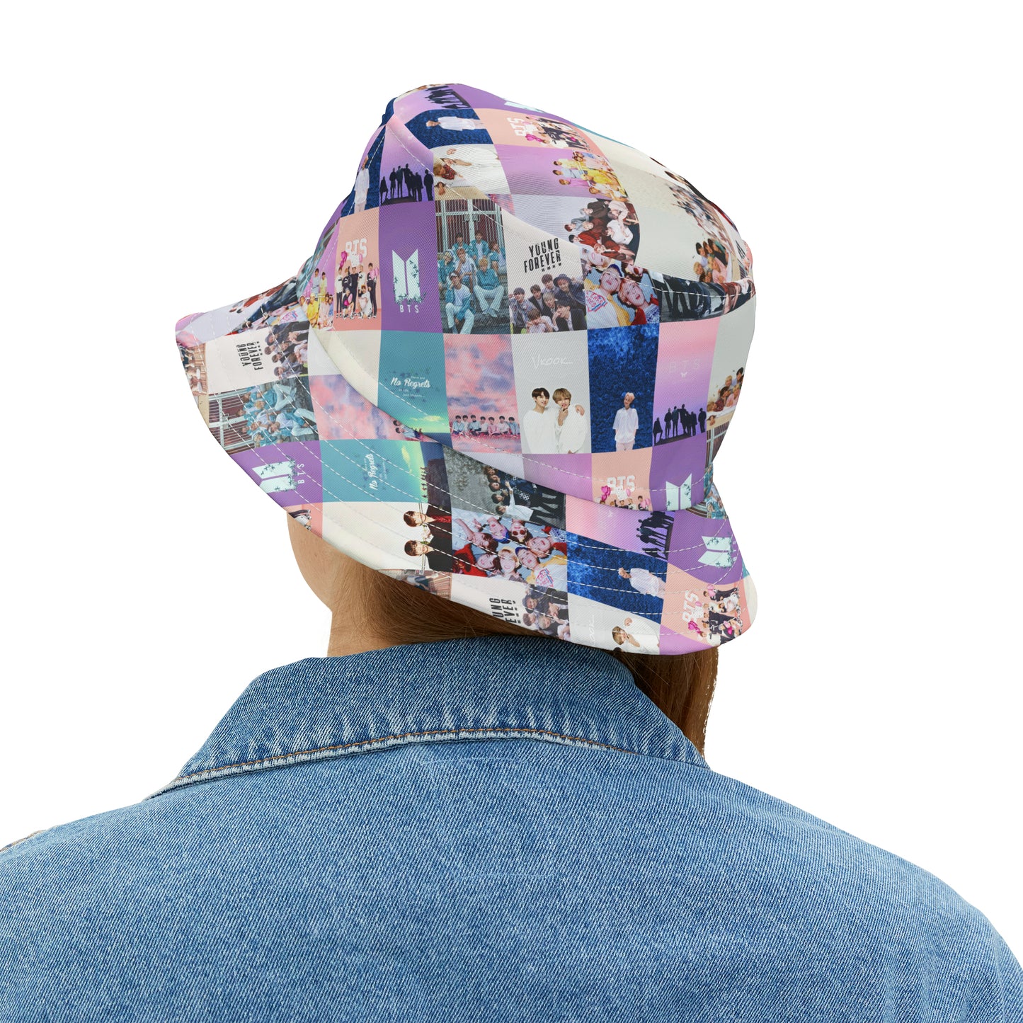 BTS Pastel Aesthetic Collage Bucket Hat