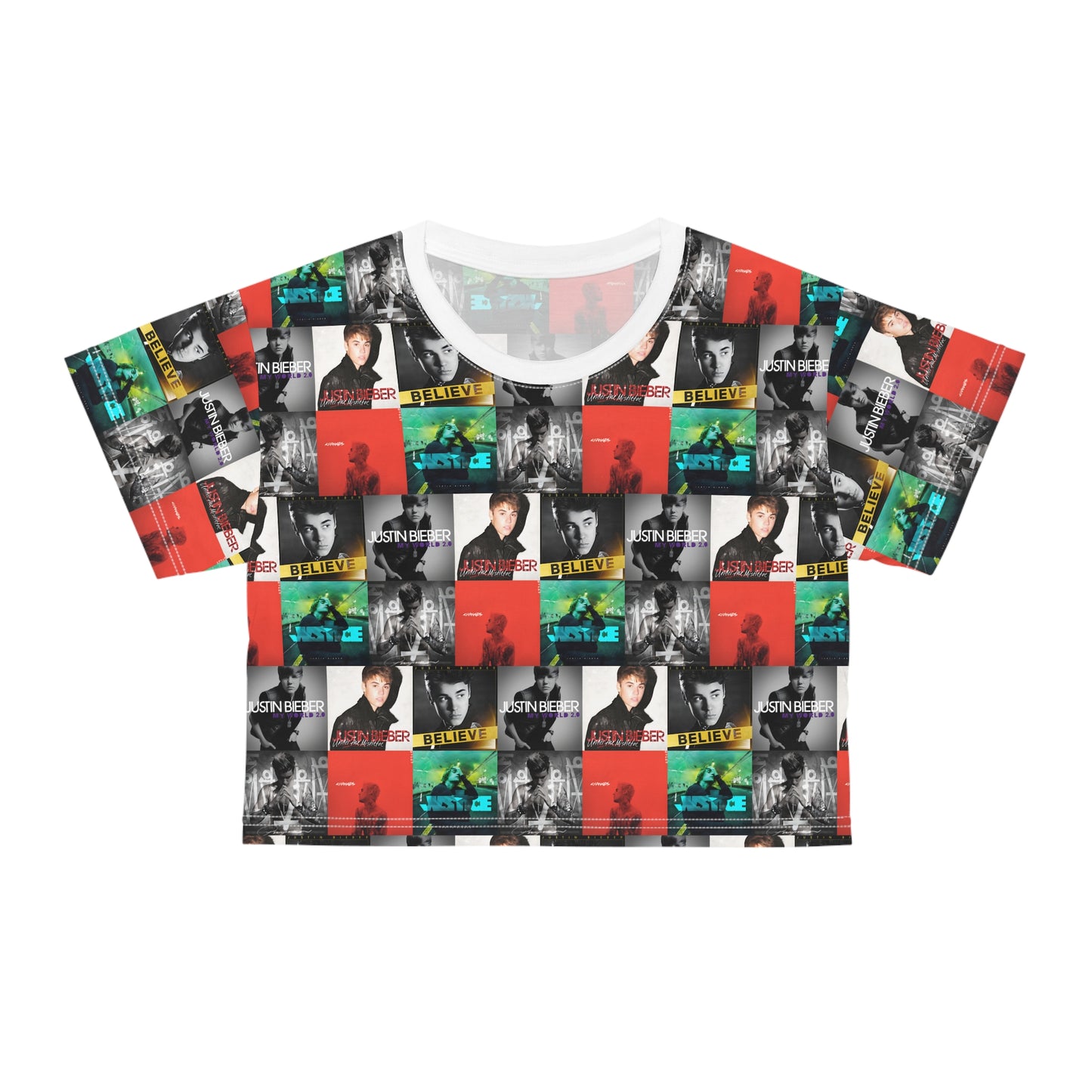 Justin Bieber Album Cover Collage Crop Tee