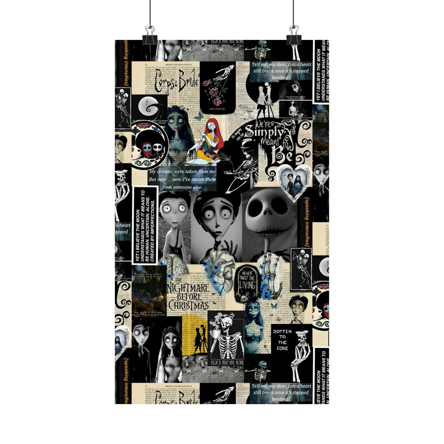 The Nightmare Before Christmas Rotten To The Core Collage Matte Vertical Poster