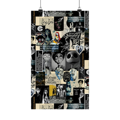 The Nightmare Before Christmas Rotten To The Core Collage Matte Vertical Poster