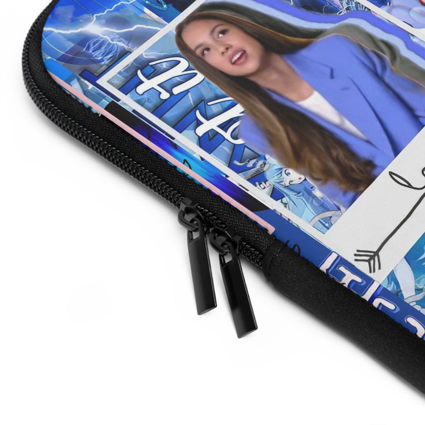 Olivia Rodrigo Blue Aesthetic Collage Laptop Sleeve