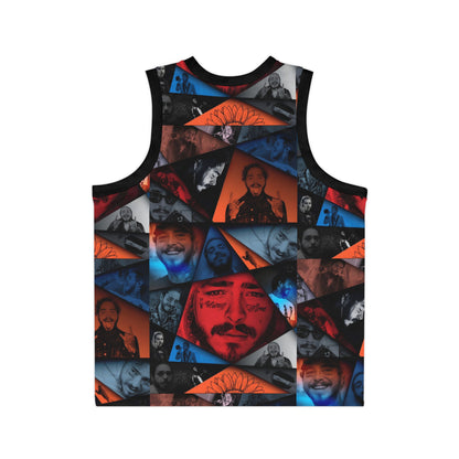 Post Malone Crystal Portaits Collage Unisex Basketball Jersey