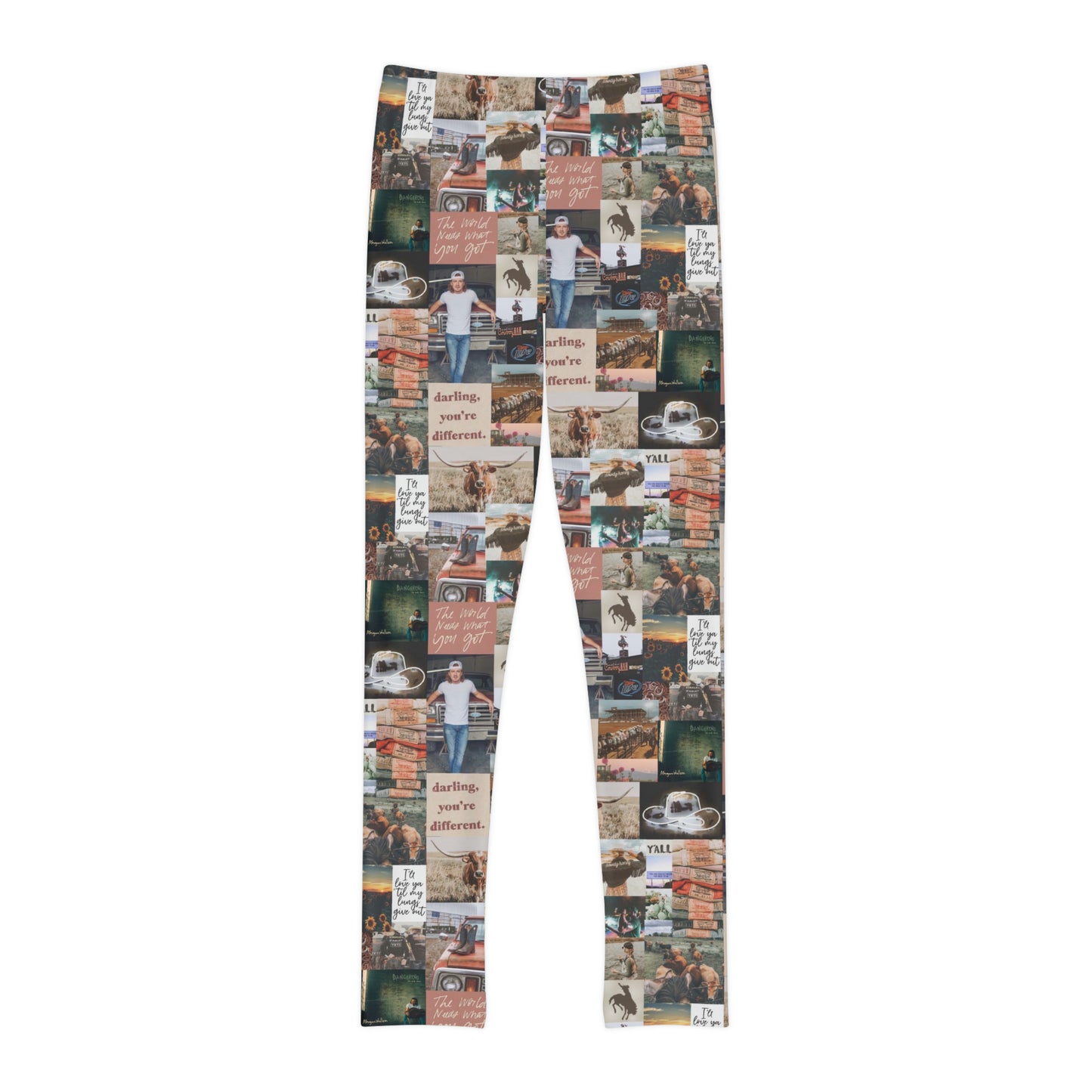 Morgan Wallen Darling You're Different Collage Youth Leggings