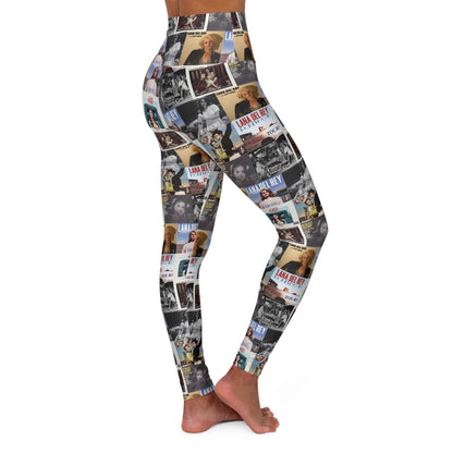 Lana Del Rey Album Cover Collage High Waisted Yoga Leggings