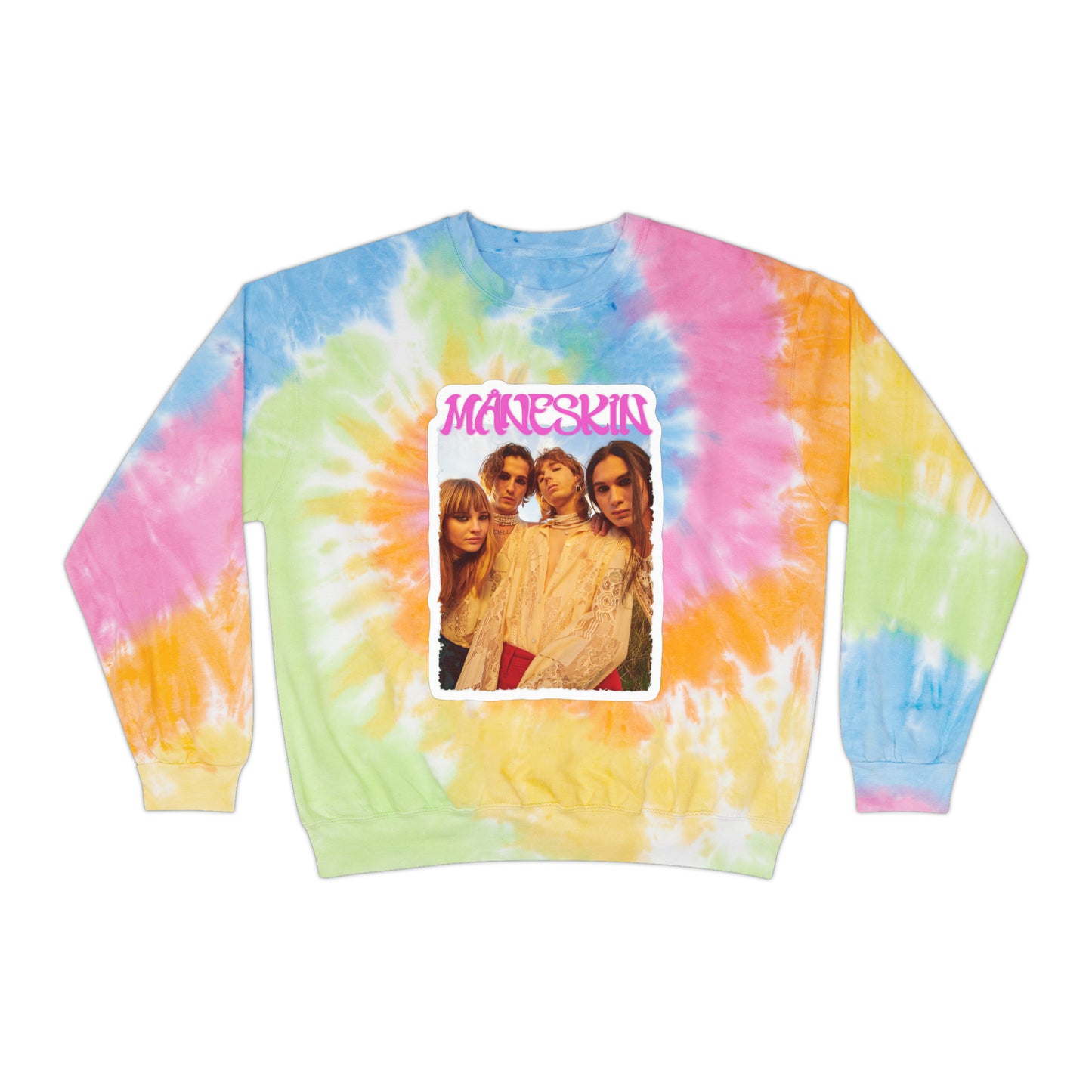 Måneskin Group Photo Unisex Tie-Dye Sweatshirt