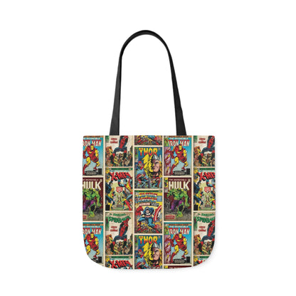 Marvel Comic Book Cover Collage Polyester Canvas Tote Bag