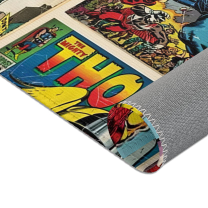 Marvel Comic Book Cover Collage Area Rug