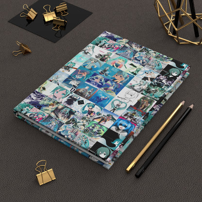 Hatsune Miku Album Cover Collage Hardcover Journal
