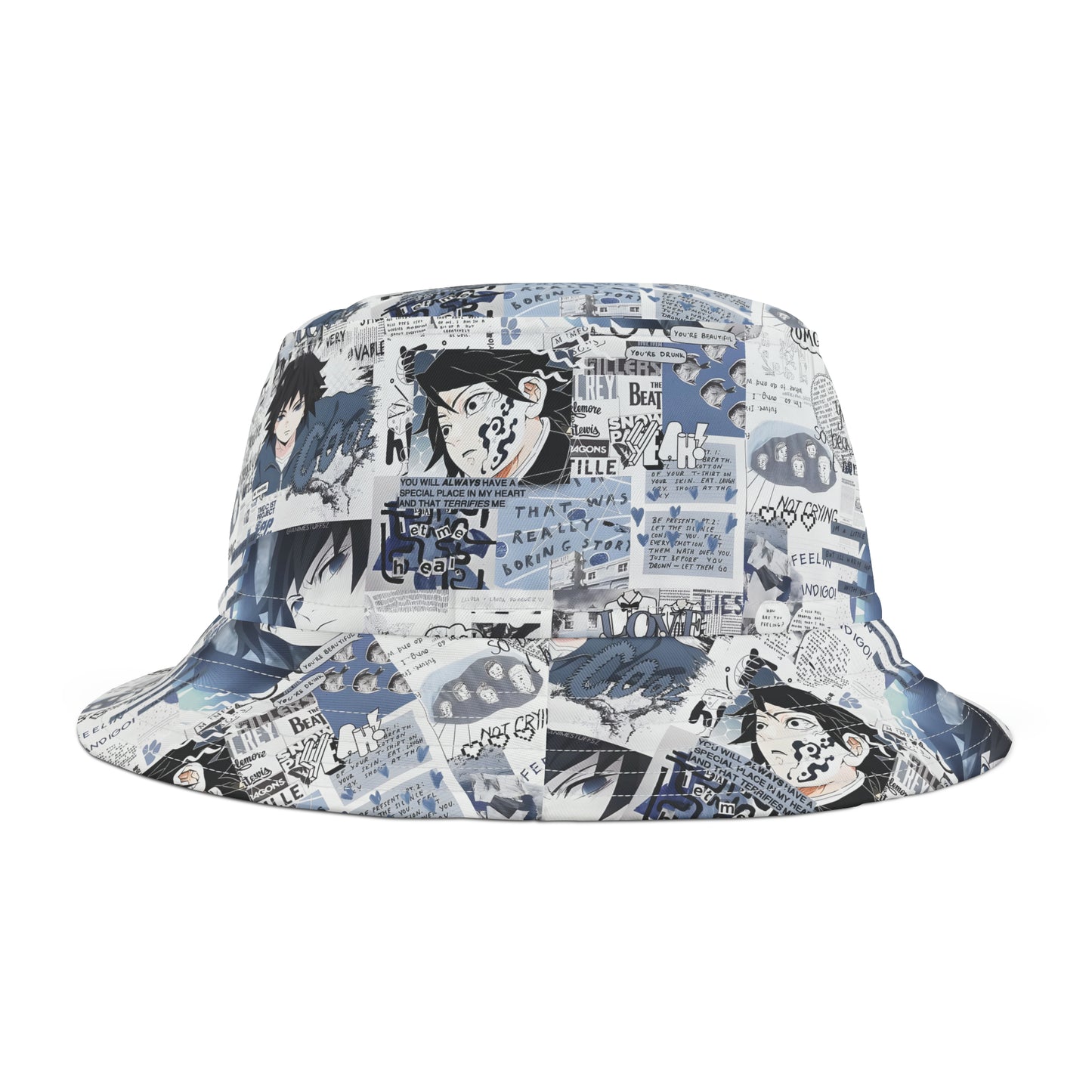 Demon Slayer Giyu Aesthetic Collage Bucket Hat