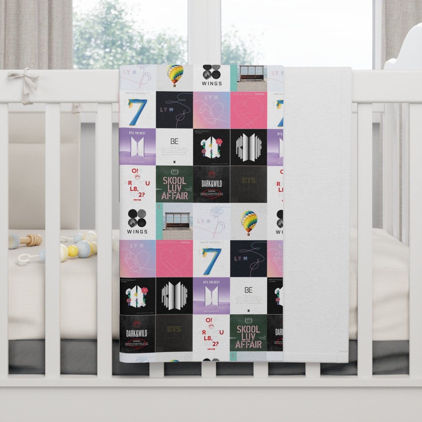 BTS Album Cover Art Collage Soft Fleece Baby Blanket