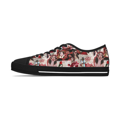 Lana Del Rey Cherry Coke Collage Women's Low Top Sneakers