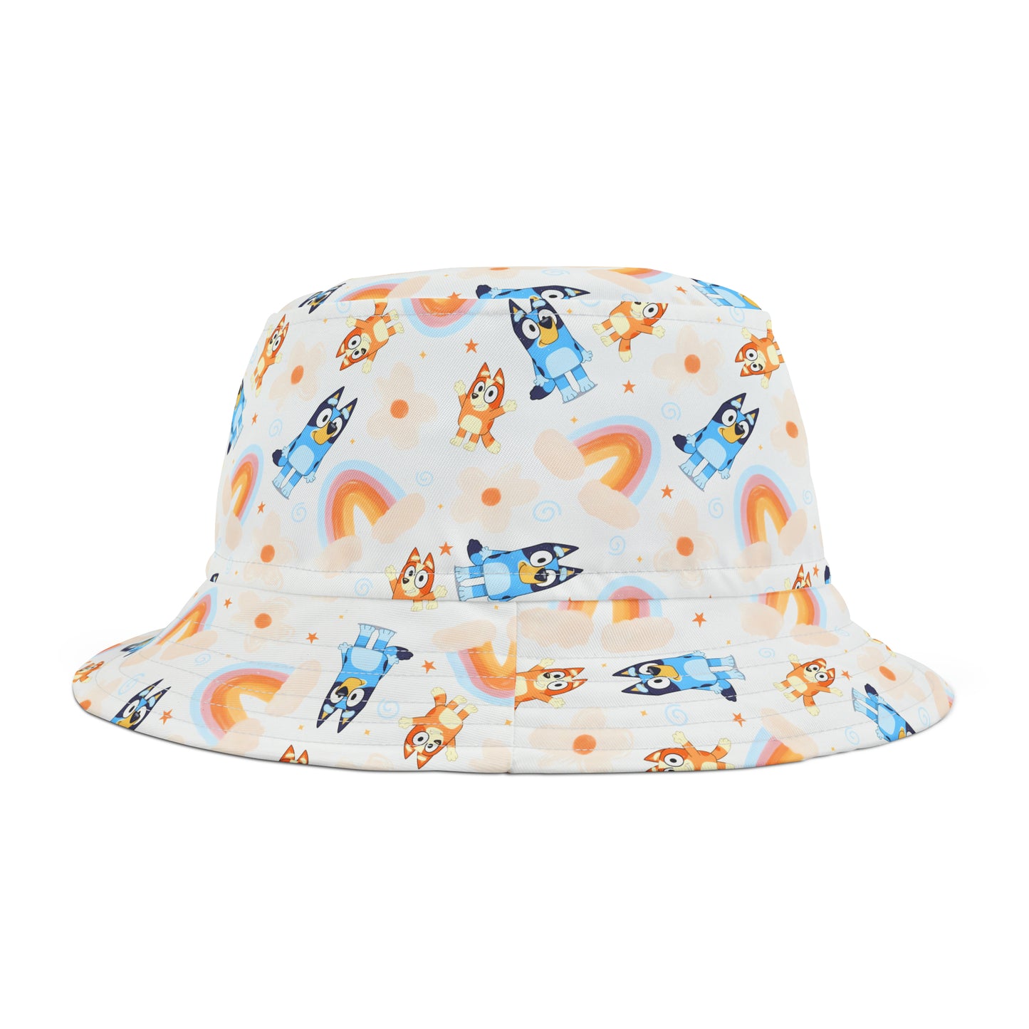 Bluey Rainbows & Flowers Pattern Bucket Hat