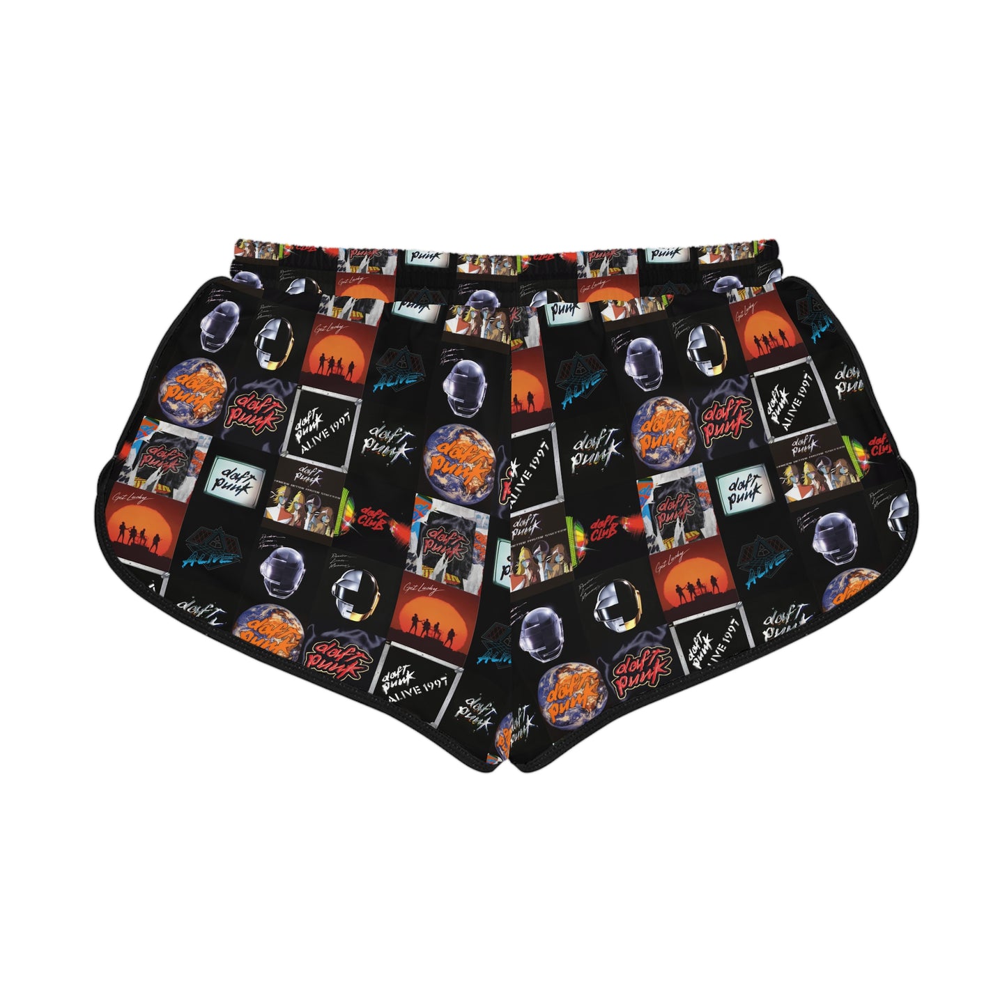 Daft Punk Album Cover Art Collage Women's Relaxed Shorts