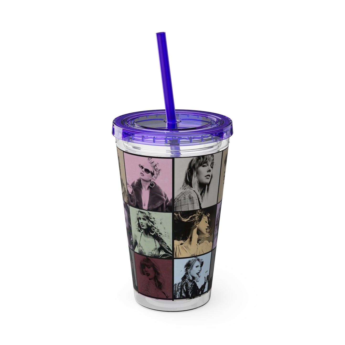 Taylor Swift Eras Collage Sunsplash Tumbler with Straw