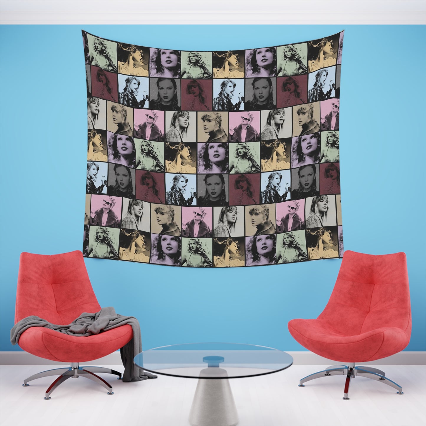 Taylor Swift Eras Collage Printed Wall Tapestry