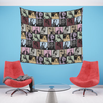 Taylor Swift Eras Collage Printed Wall Tapestry