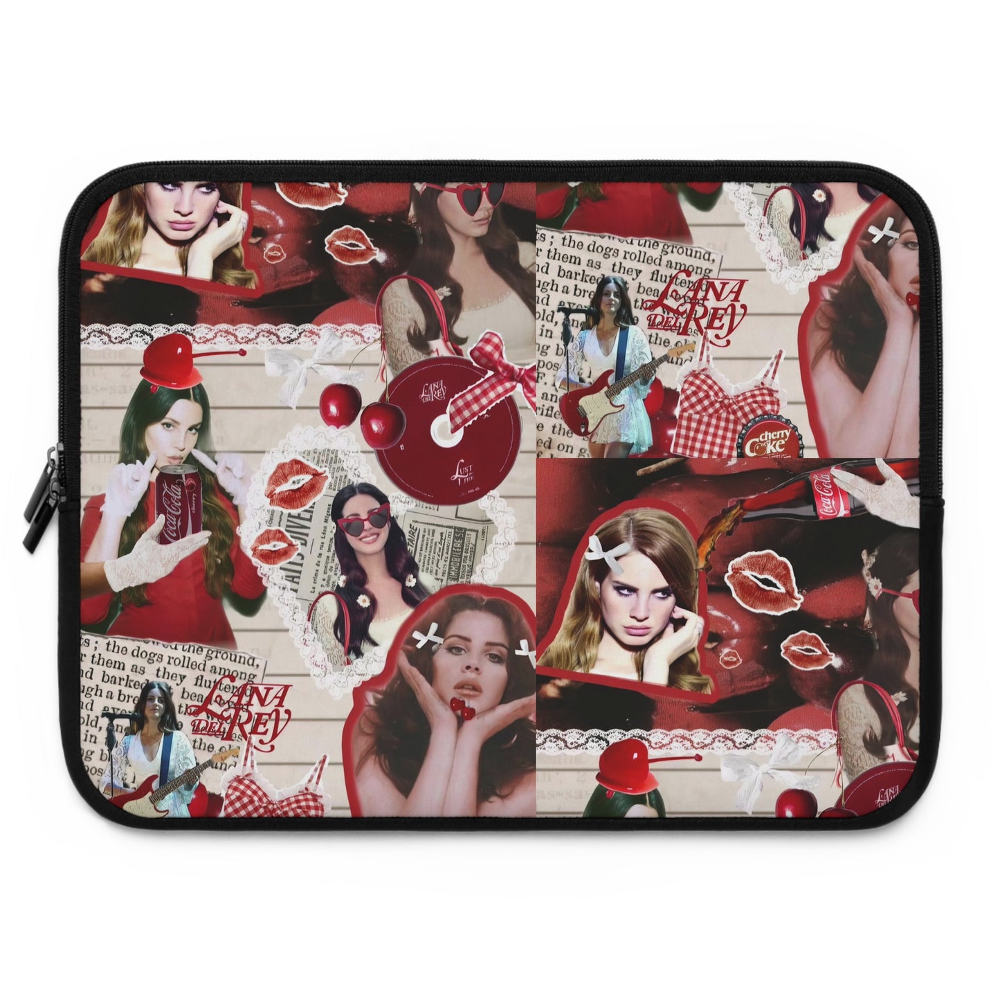 Lana Del Rey Cherry Coke Collage Laptop Sleeve