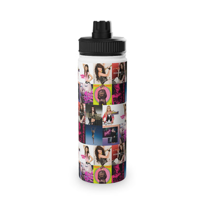 Miley Cyrus Album Cover Collage Stainless Steel Sports Lid Water Bottle