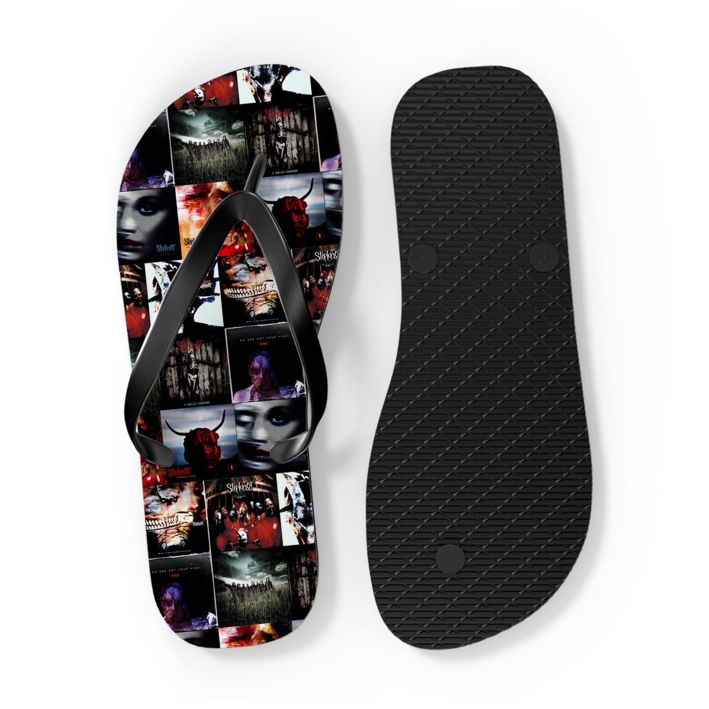 Slipknot Album Art Collage Flip Flops