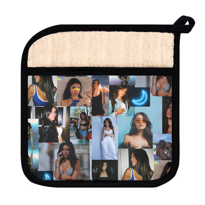 Madison Beer Mind In The Clouds Collage Pot Holder with Pocket
