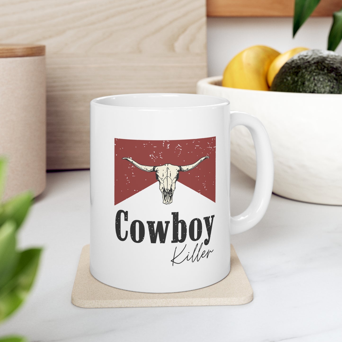 Morgan Wallen Cowboy Killer White Ceramic Mug