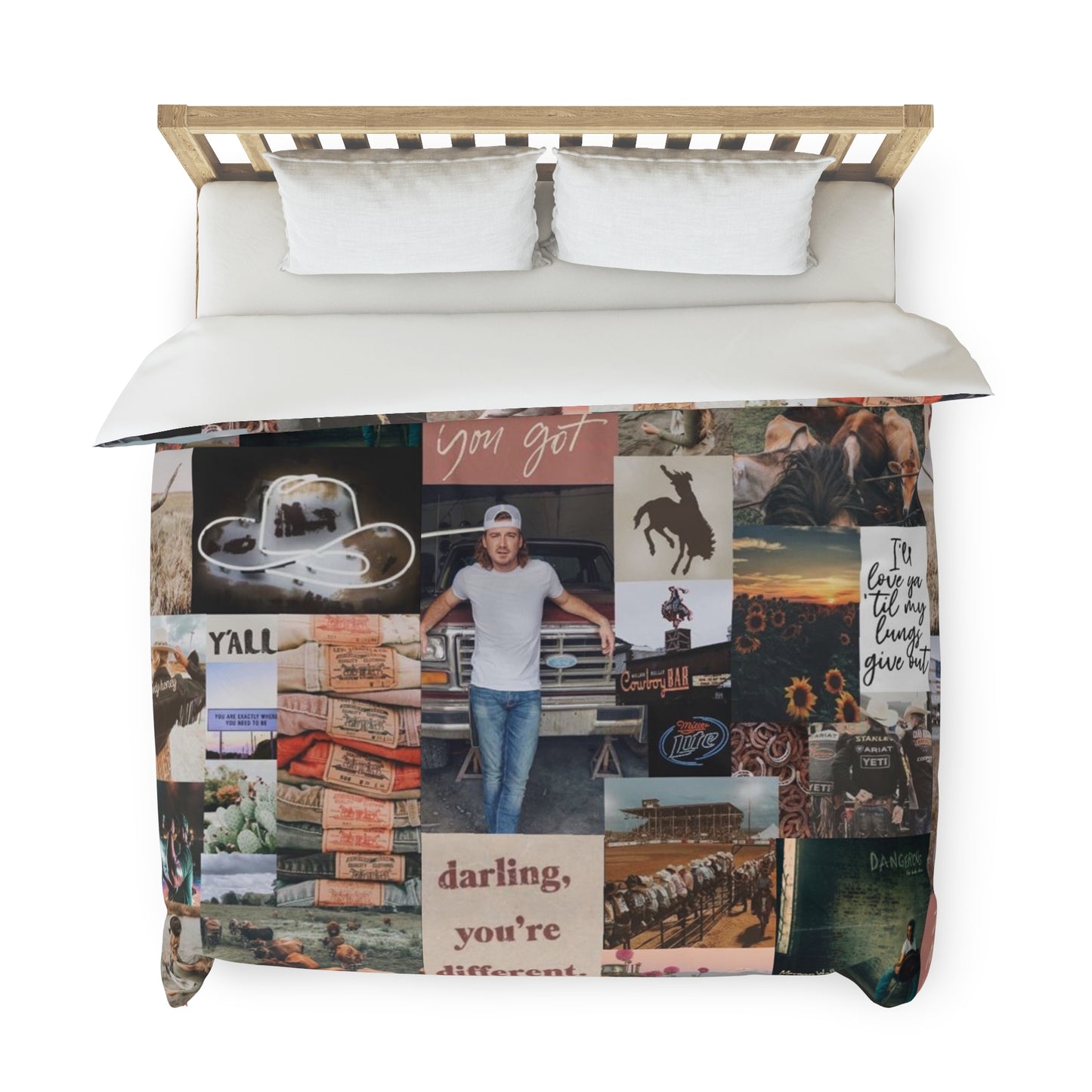 Morgan Wallen Darling You're Different Collage Duvet Cover