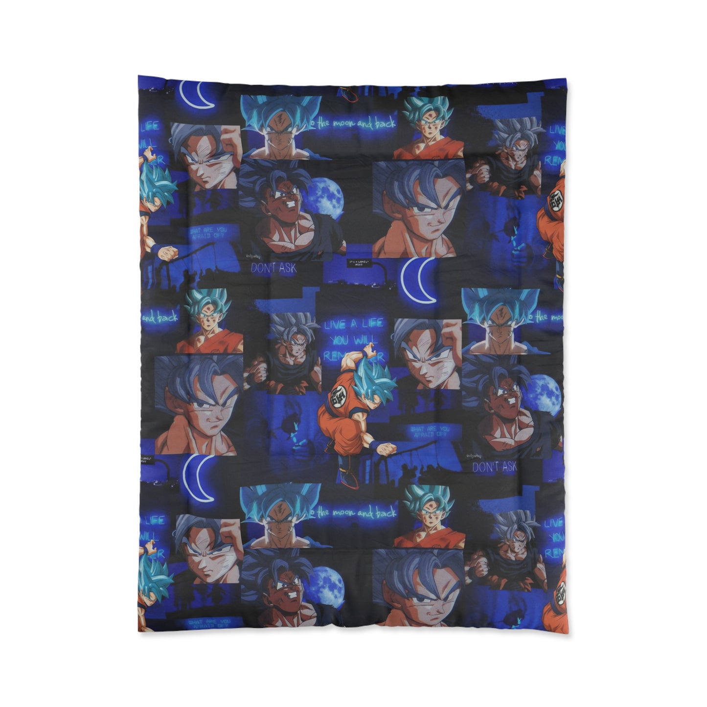 Dragon Ball Z Saiyan Moonlight Collage Comforter