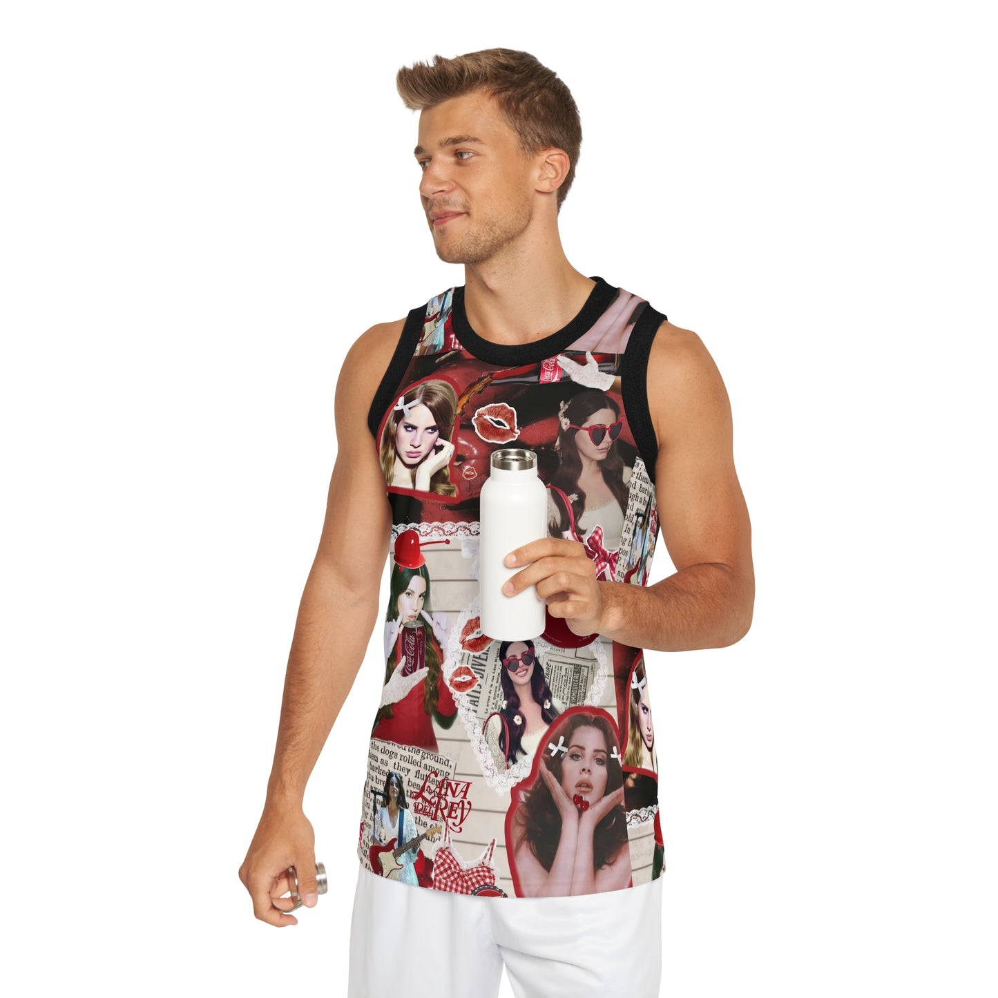 Lana Del Rey Cherry Coke Collage Unisex Basketball Jersey