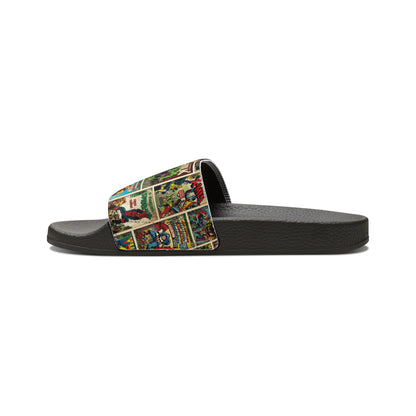 Marvel Comic Book Cover Collage Men's Slide Sandals