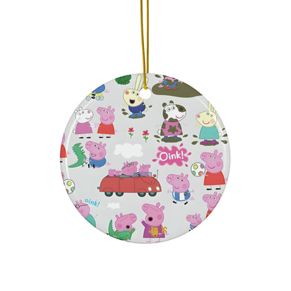 Peppa Pig Oink Oink Collage Ceramic Ornaments (1pc, 3pcs, 5pcs, 10pcs)