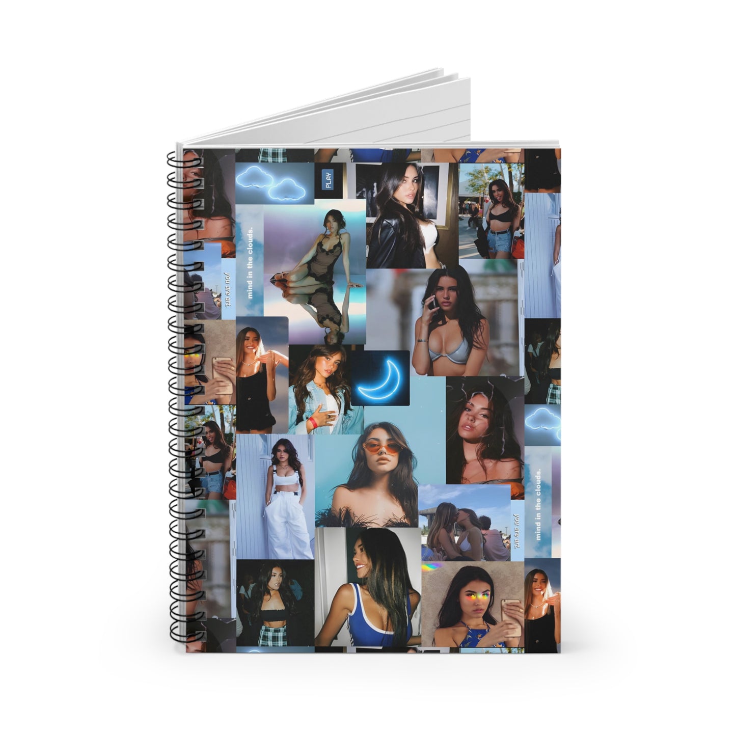 Madison Beer Mind In The Clouds Collage Ruled Line Spiral Notebook