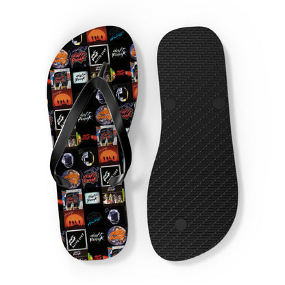 Daft Punk Album Cover Art Collage Flip Flops