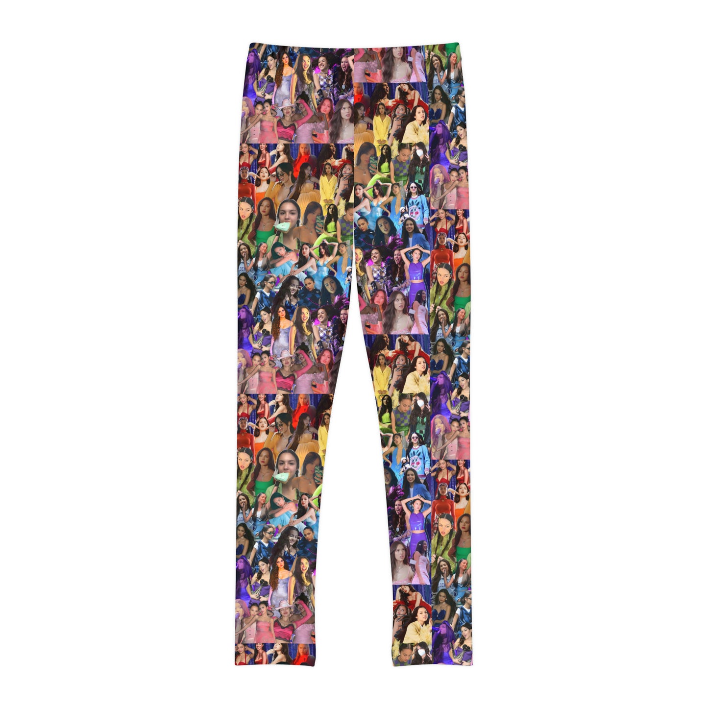 Olivia Rodrigo Rainbow Collage Youth Full-Length Leggings