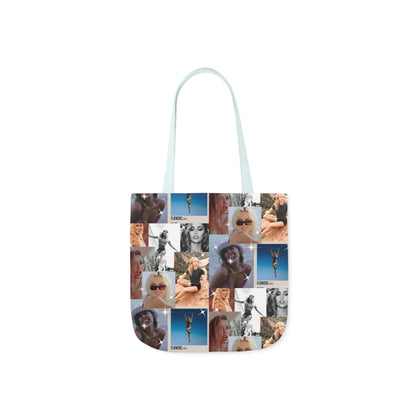 Miley Cyrus Flowers Photo Collage Polyester Canvas Tote Bag