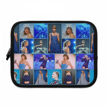 Taylor Swift Blue Aesthetic Collage Laptop Sleeve