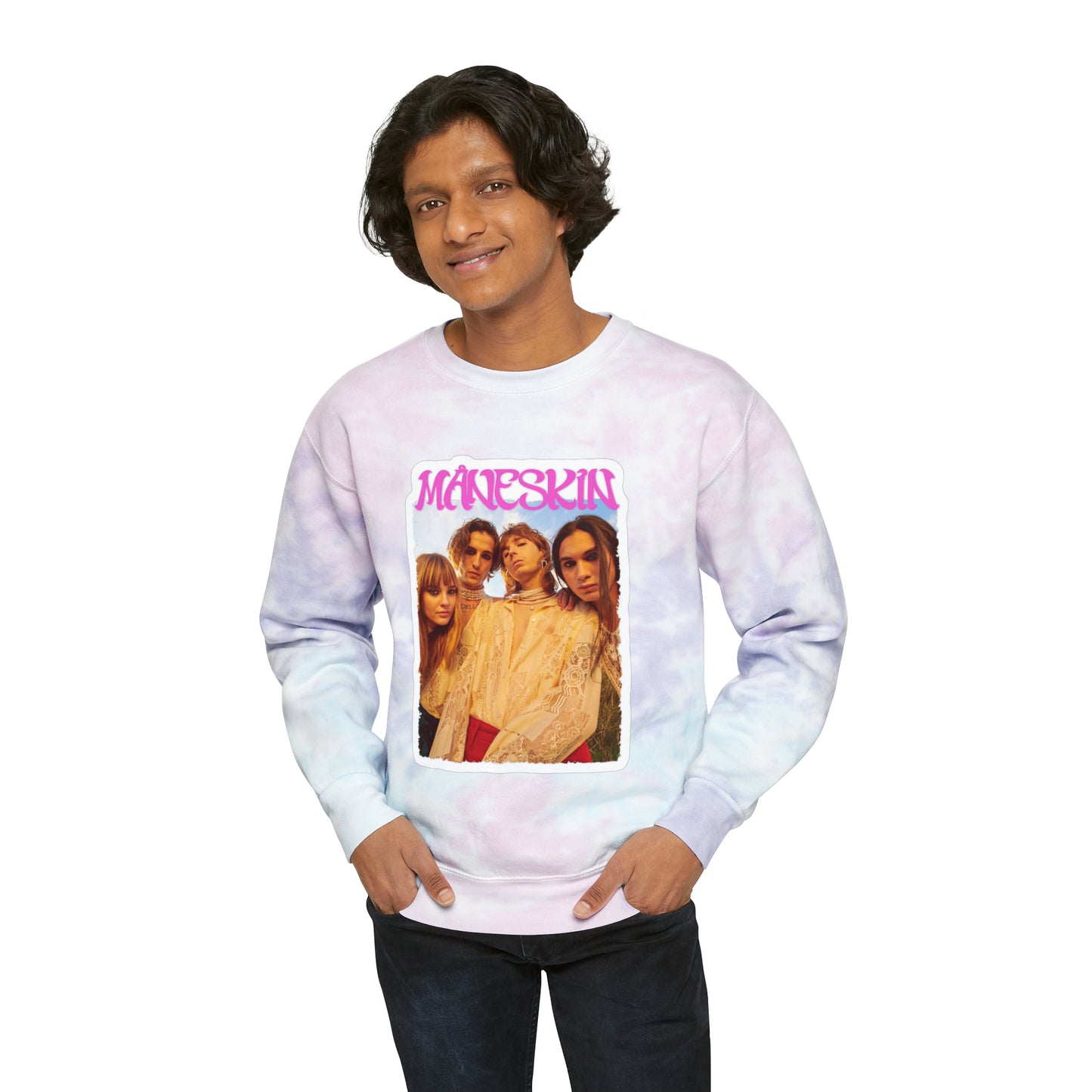 Måneskin Group Photo Unisex Tie-Dye Sweatshirt