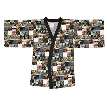 The Beatles Album Cover Collage Long Sleeve Kimono Robe