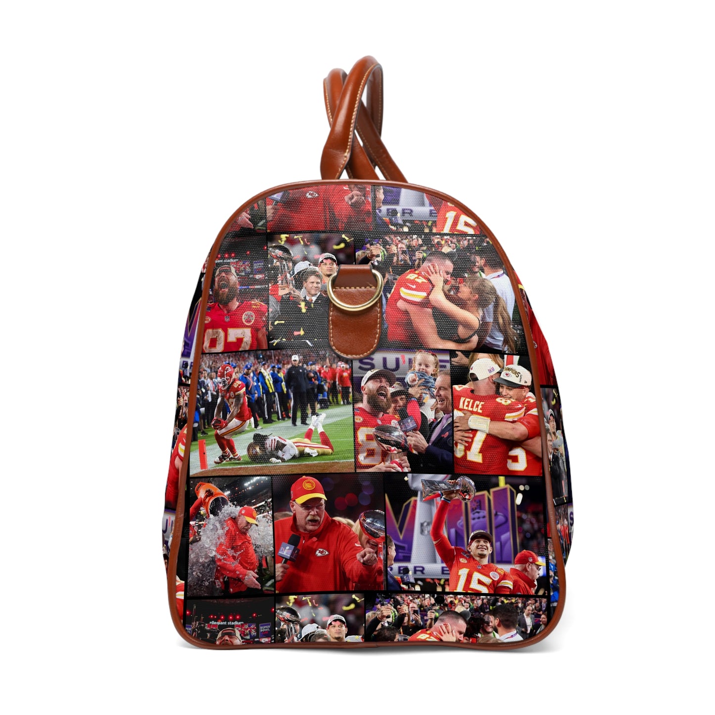 Kansas City Chiefs Superbowl LVIII Championship Victory Collage Waterproof Travel Bag