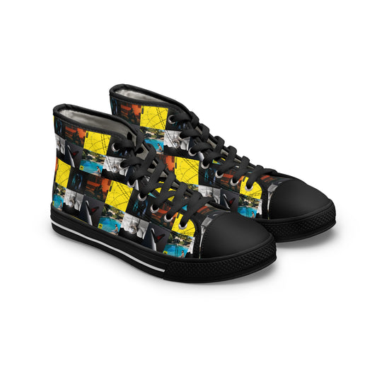 Post Malone Album Art Collage Women's High Top Sneakers